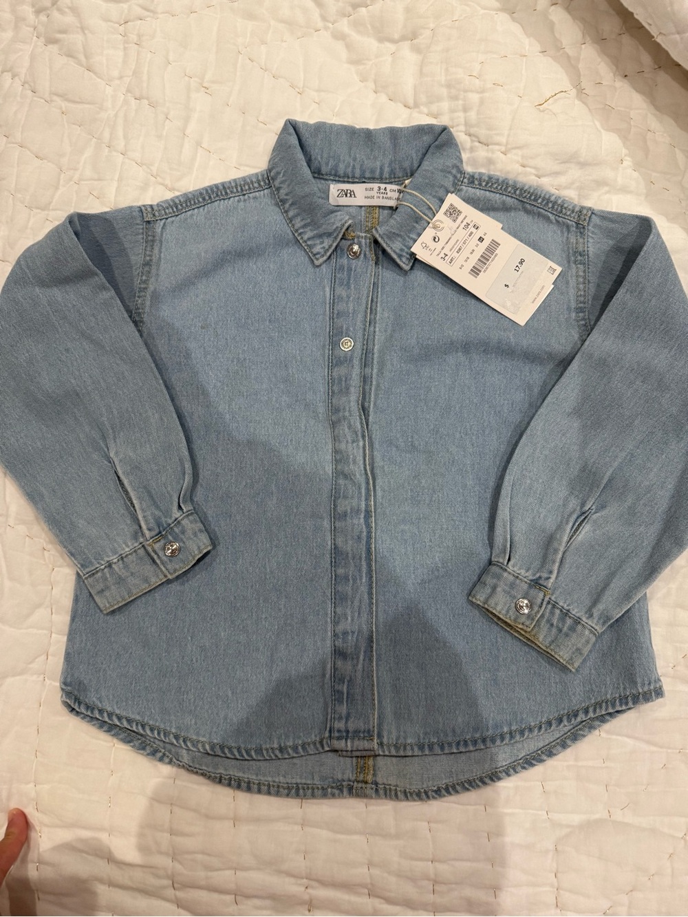 ZARA Light Blue Kids Denim Shirt